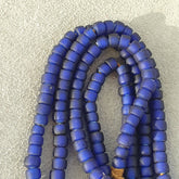 BEAUTIFUL OLD AFRICAN Cobalt blue GLASS ANTIQUE Style BEADS 7MM